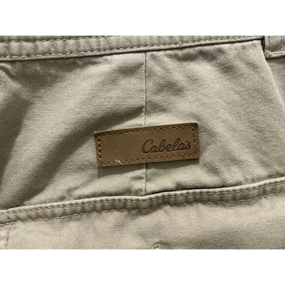 Cabelas Hiker Pant Size 36x32 (31.5 Msmt) Tan 7 Pocket Zip Button Closure - Picture 9 of 13
